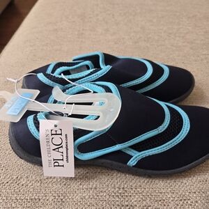 The Children's Place Navy Blue and Aqua Water Shoes
